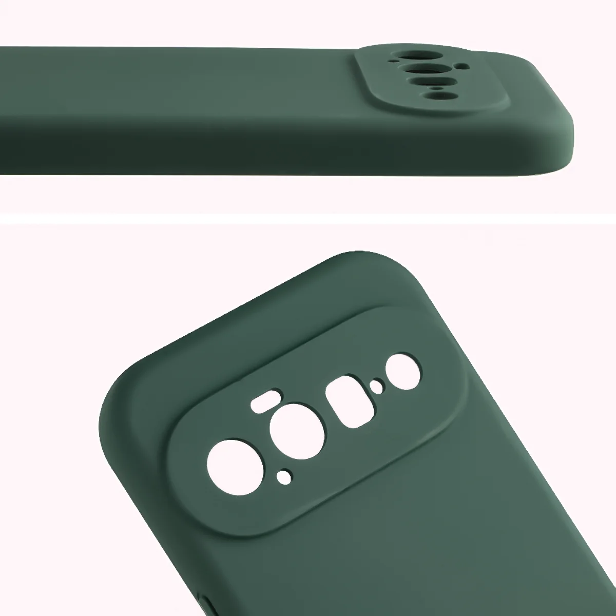 Zbliżenie na wycięcia na obiektywy w etui Bizon Soft Case do Google Pixel 11