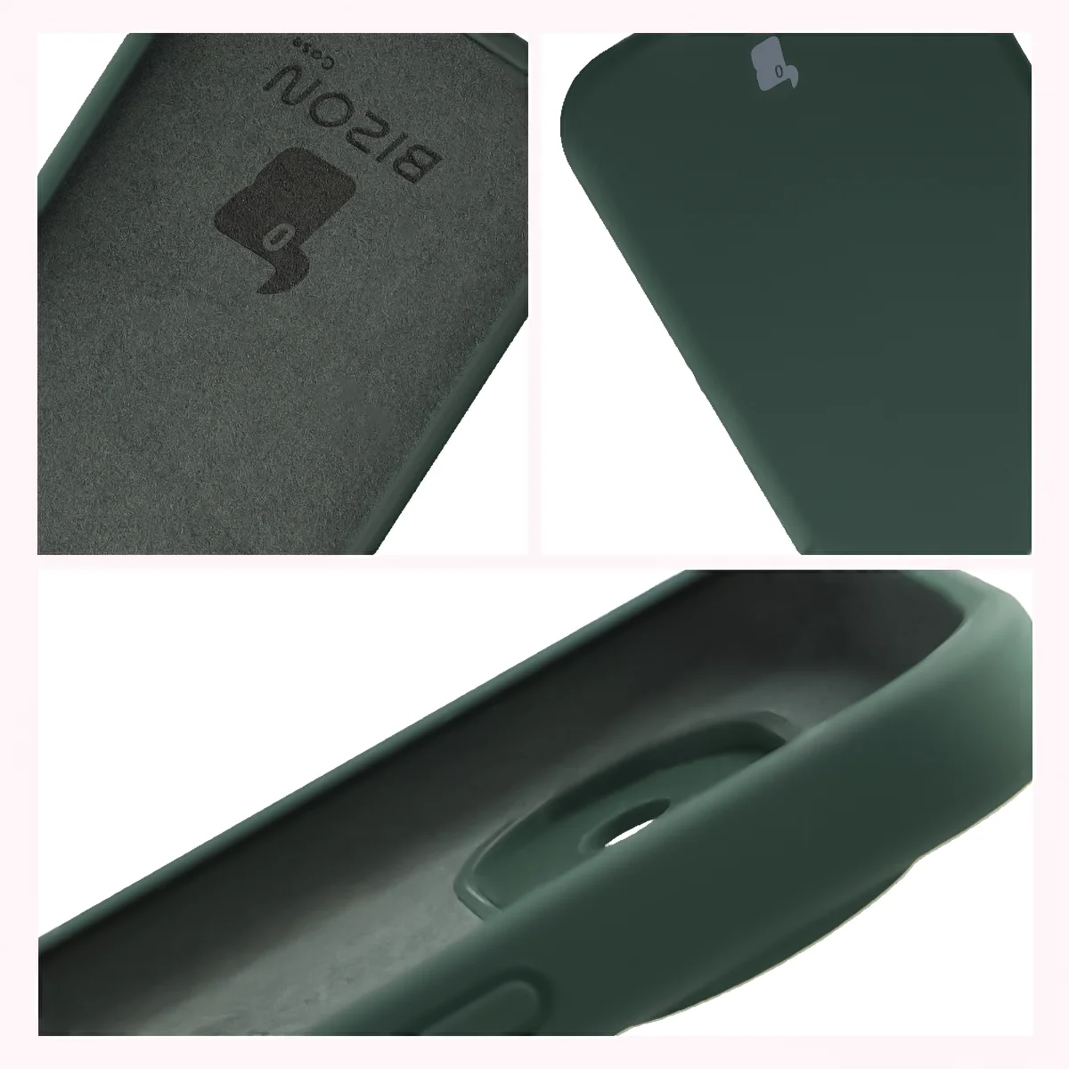 Konstrukcja etui Bizon Soft Case: zintegrowane osłony, podwyższone krawędzie i wyściółka z mikrofibry do Google Pixel 11