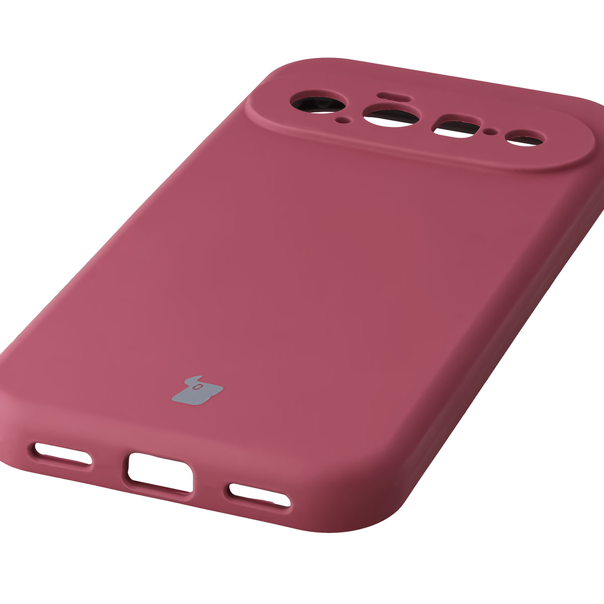 Zbliżenie na precyzyjne wycięcia i możliwość ładowania indukcyjnego w etui Bizon Soft Case do Google Pixel 11