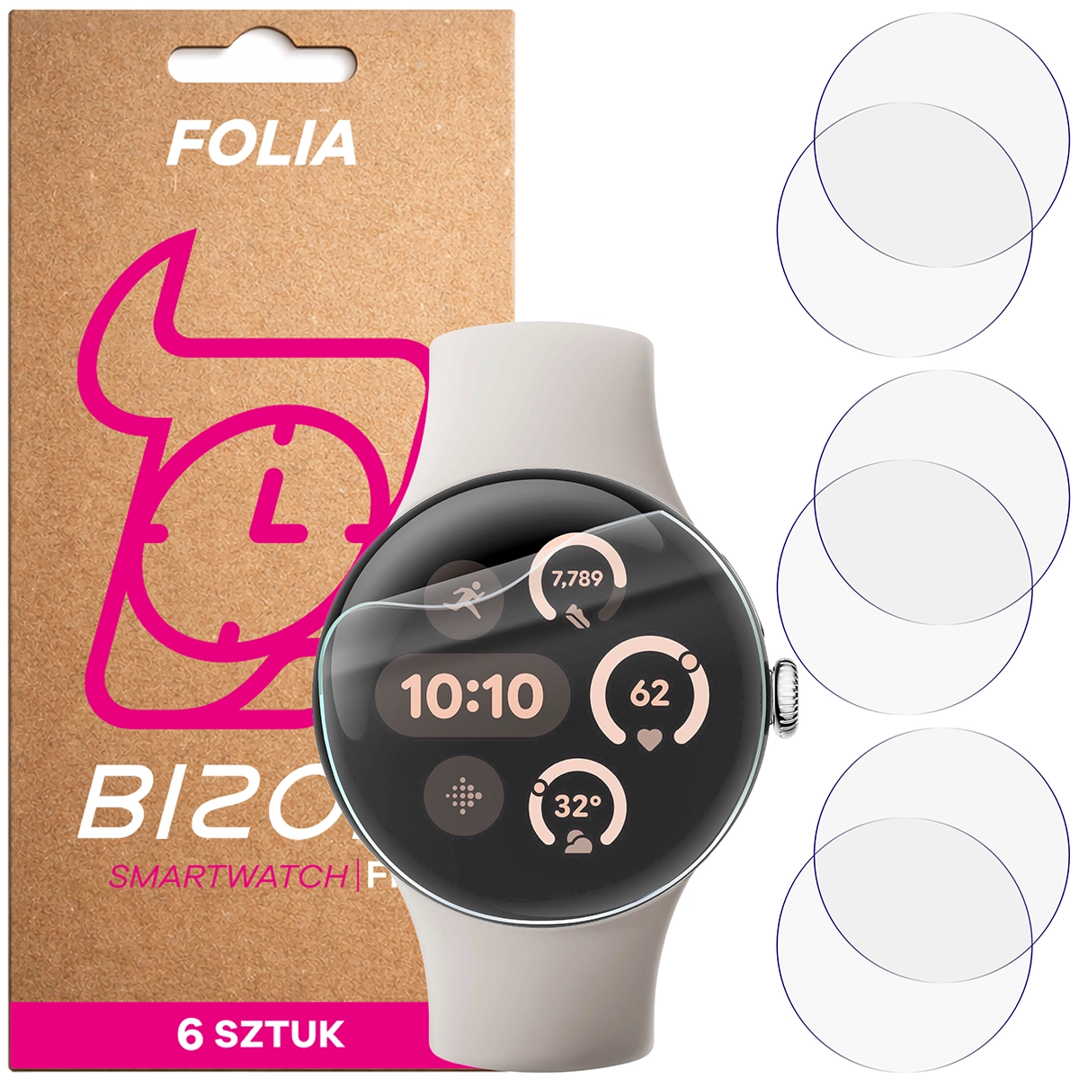 Folia hydrożelowa Bizon Watch Film HydroFlex dla Google Pixel Watch 3 41 mm