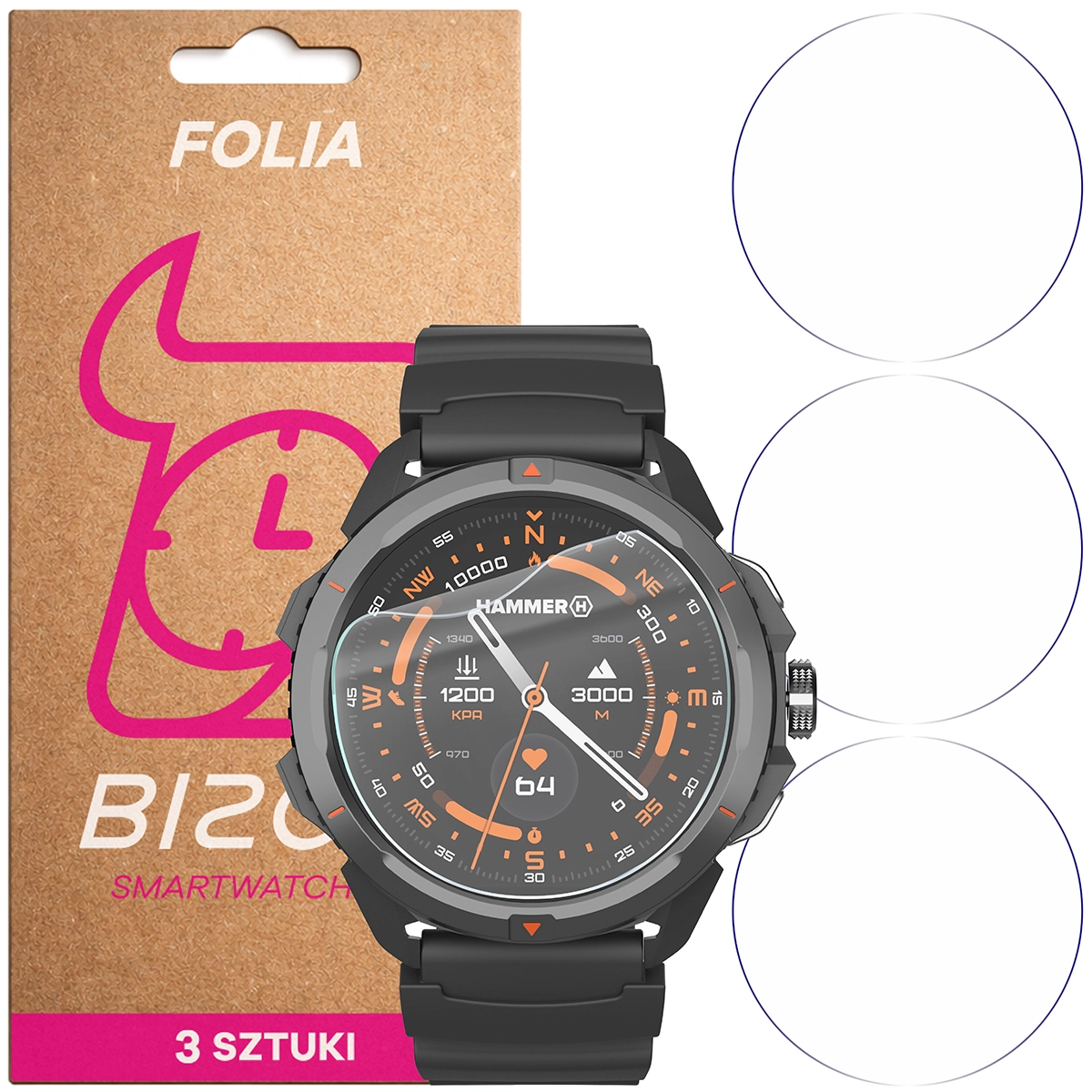 Folia hydrożelowa Bizon Watch Film HydroFlex dla HAMMER Watch 2
