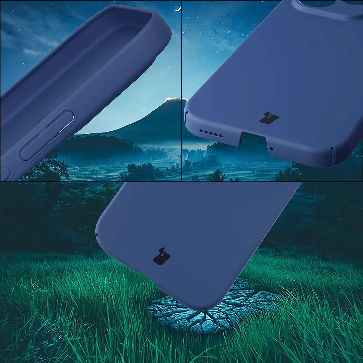 Zintegrowane osłony na przyciski, wycięcia i twardy materiał etui Bizon Case Łupka do Honor 600 Lite 5G