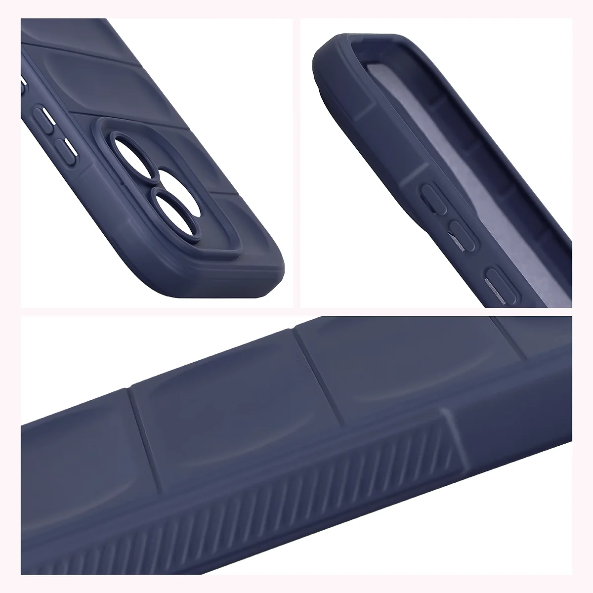 Teksturowane boki i podwyższone krawędzie ekranu i aparatu w etui Bizon Case Tur do Honor 600 Lite 5G
