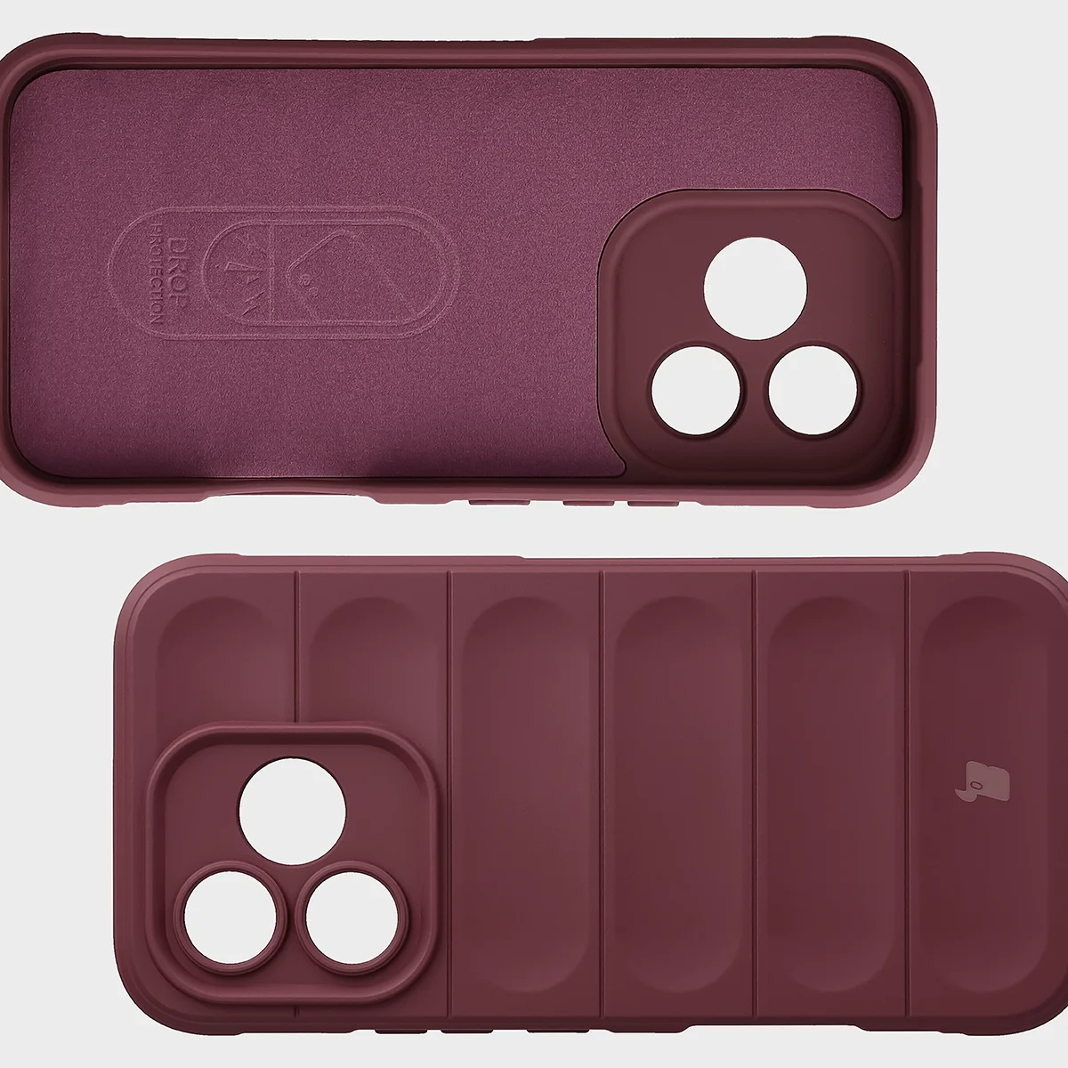 Wyściółka z mikrofibry, wyżłobienia na pleckach i wzmocnione narożniki w etui Bizon Case Tur do Honor 600 Lite 5G