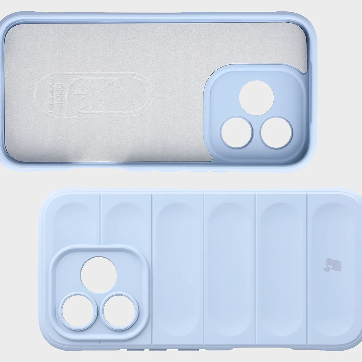 Wyściółka z mikrofibry, wyżłobienia na pleckach i wzmocnione narożniki w etui Bizon Case Tur do Honor 600 Lite 5G