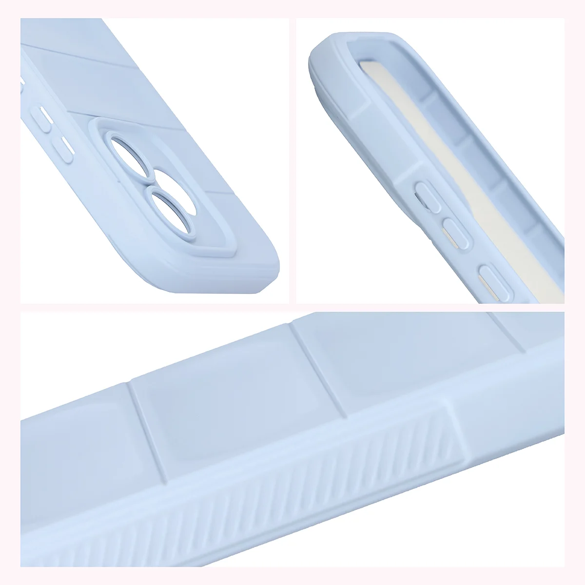 Teksturowane boki i podwyższone krawędzie ekranu i aparatu w etui Bizon Case Tur do Honor 600 Lite 5G