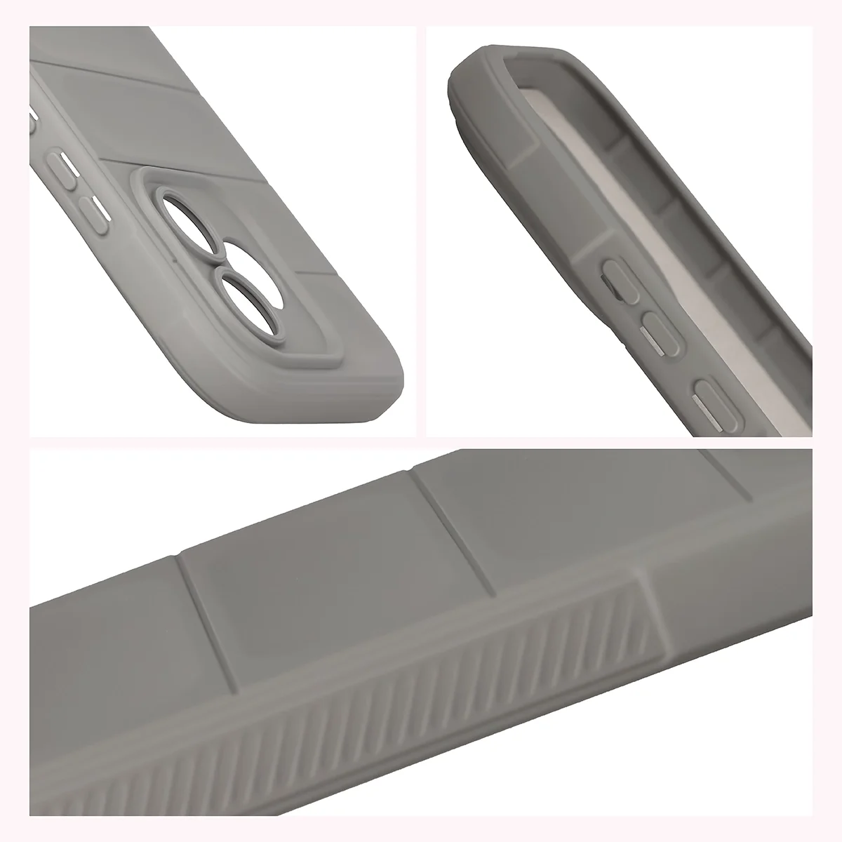 Teksturowane boki i podwyższone krawędzie ekranu i aparatu w etui Bizon Case Tur do Honor 600 Lite 5G