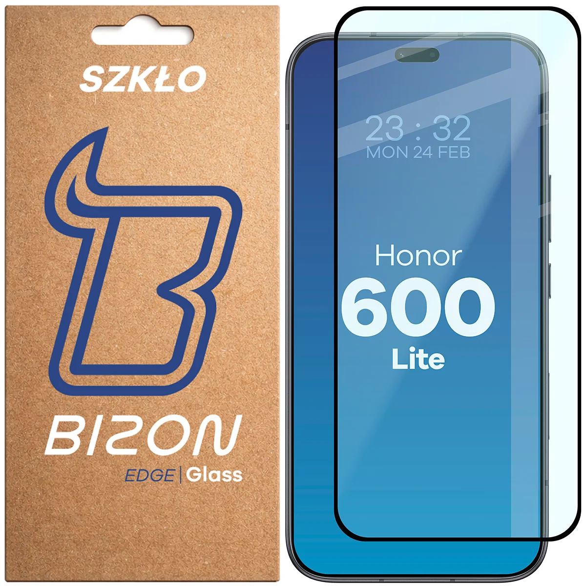 Szkło hartowane na cały ekran Bizon Glass Edge dla Honor 600 Lite 5G