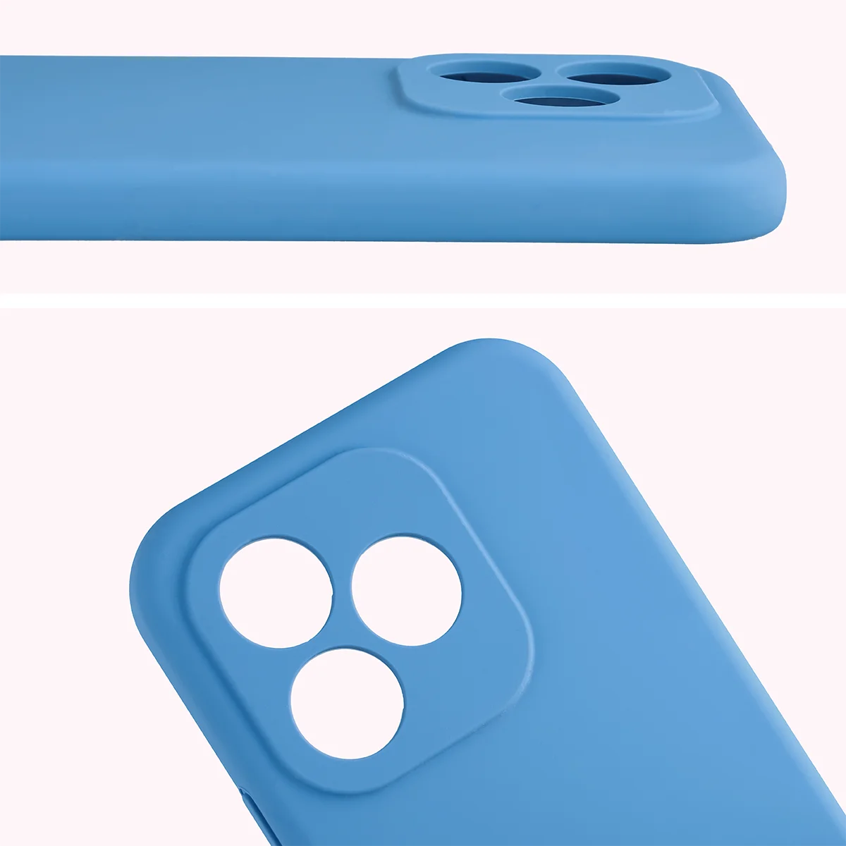 Zbliżenie na wycięcia na obiektywy w etui Bizon Soft Case do Honor 600 Lite 5G
