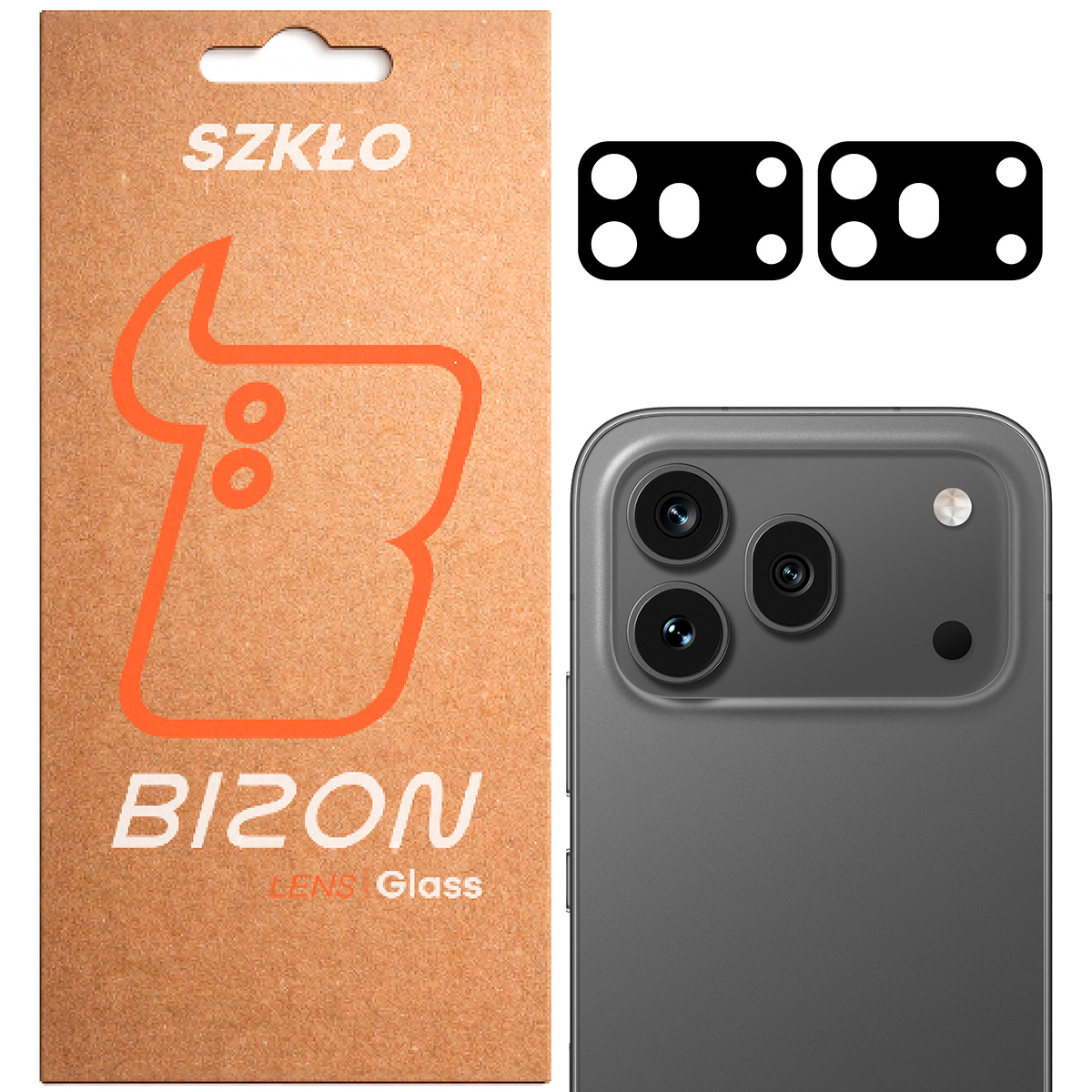 Pudełko i 2 sztuki szkła na aparat Bizon Glass Lens do Honor 600 Pro 5G