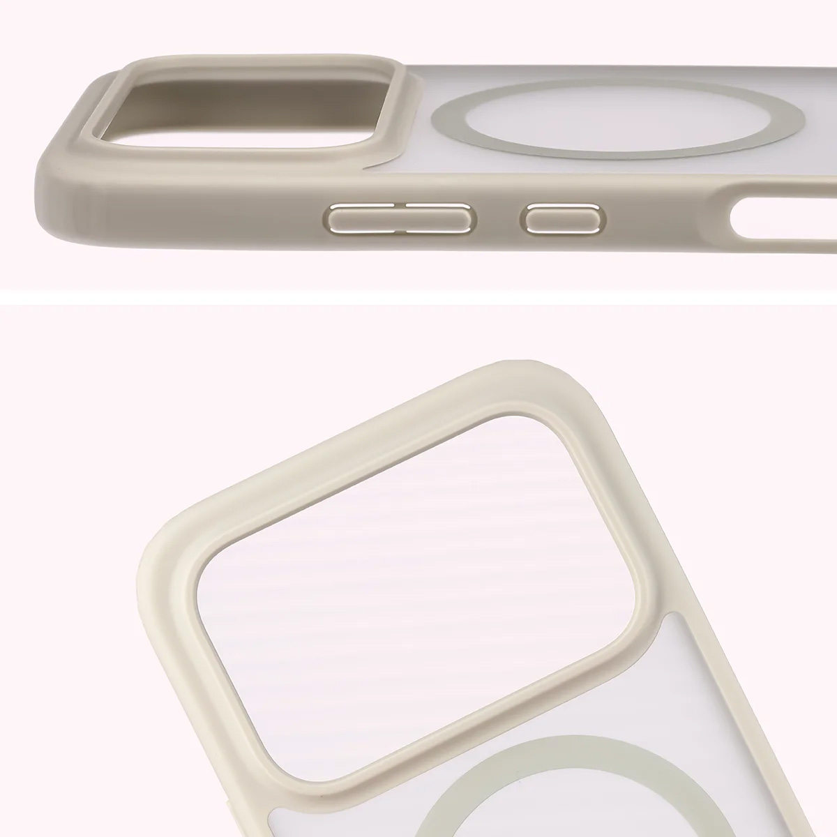 Pełne wycięcie i podwyższone krawędzie aparatu w etui Bizon Case MatteO do Honor 600 5G / 600 Pro 5G