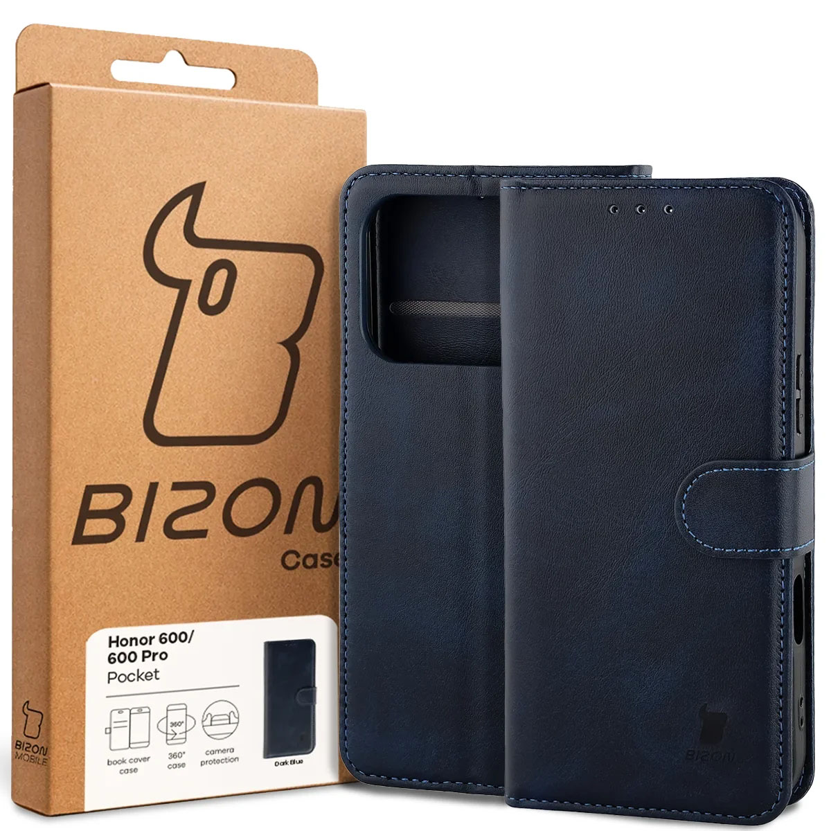 Przód pudełka Bizon Case z dedykowaną etykietą do Honor 600 5G / 600 Pro 5G