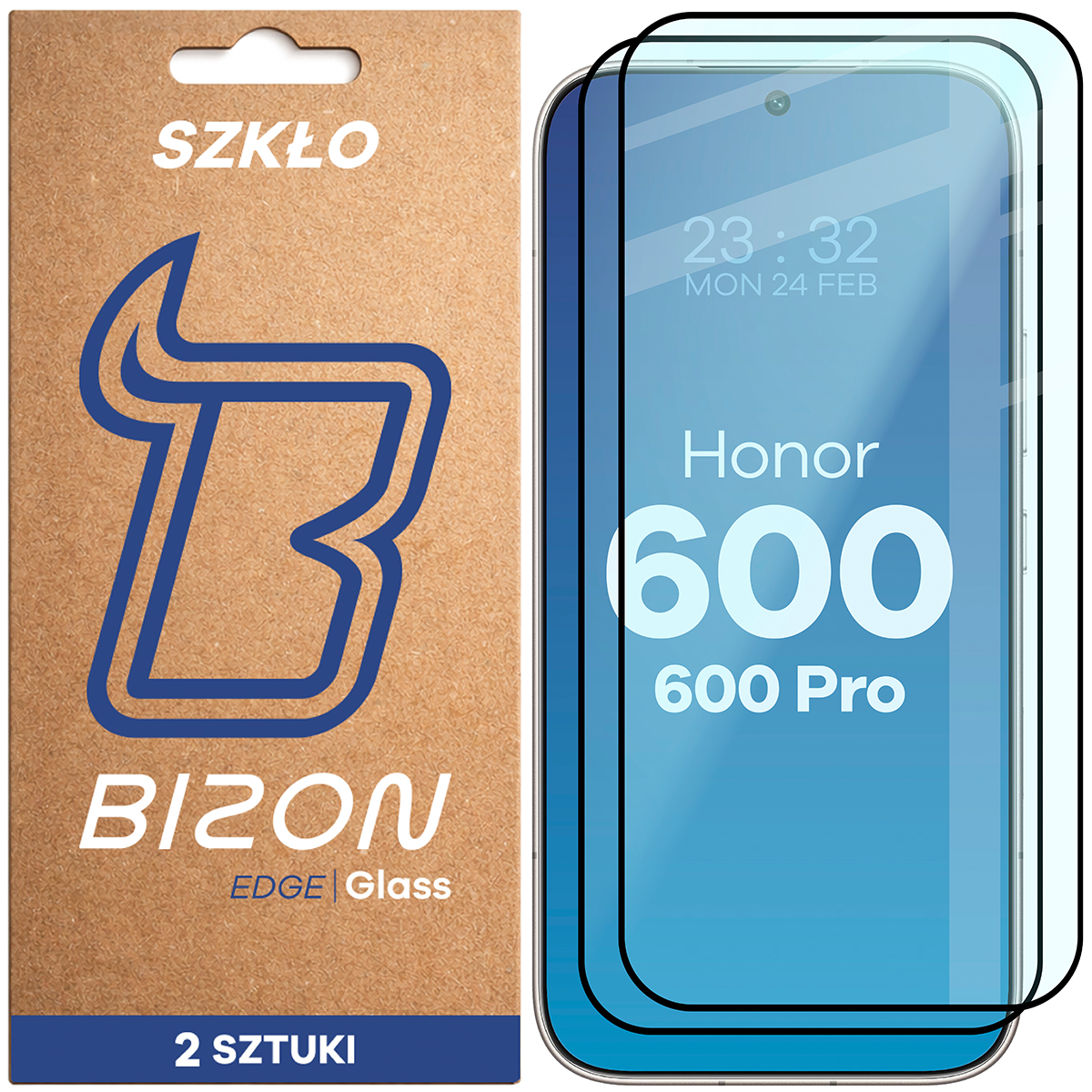 Szkło hartowane na cały ekran Bizon Glass Edge Duo dla Honor 600 5G / 600 Pro 5G