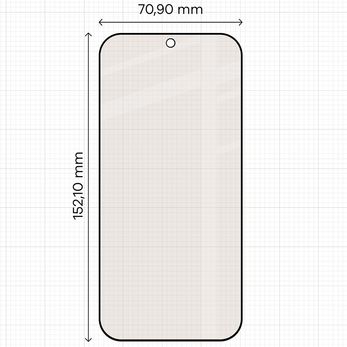 Miarka z wymiarami szkła matowego Bizon Glass Matte do Honor 600 5G / 600 Pro 5G