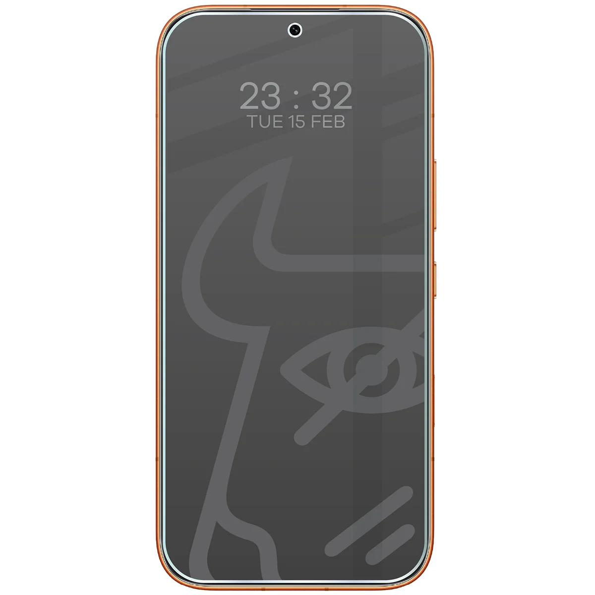 Wizualizacja szkła Hybrid Shadow nałożonego na telefon Honor 600 5G