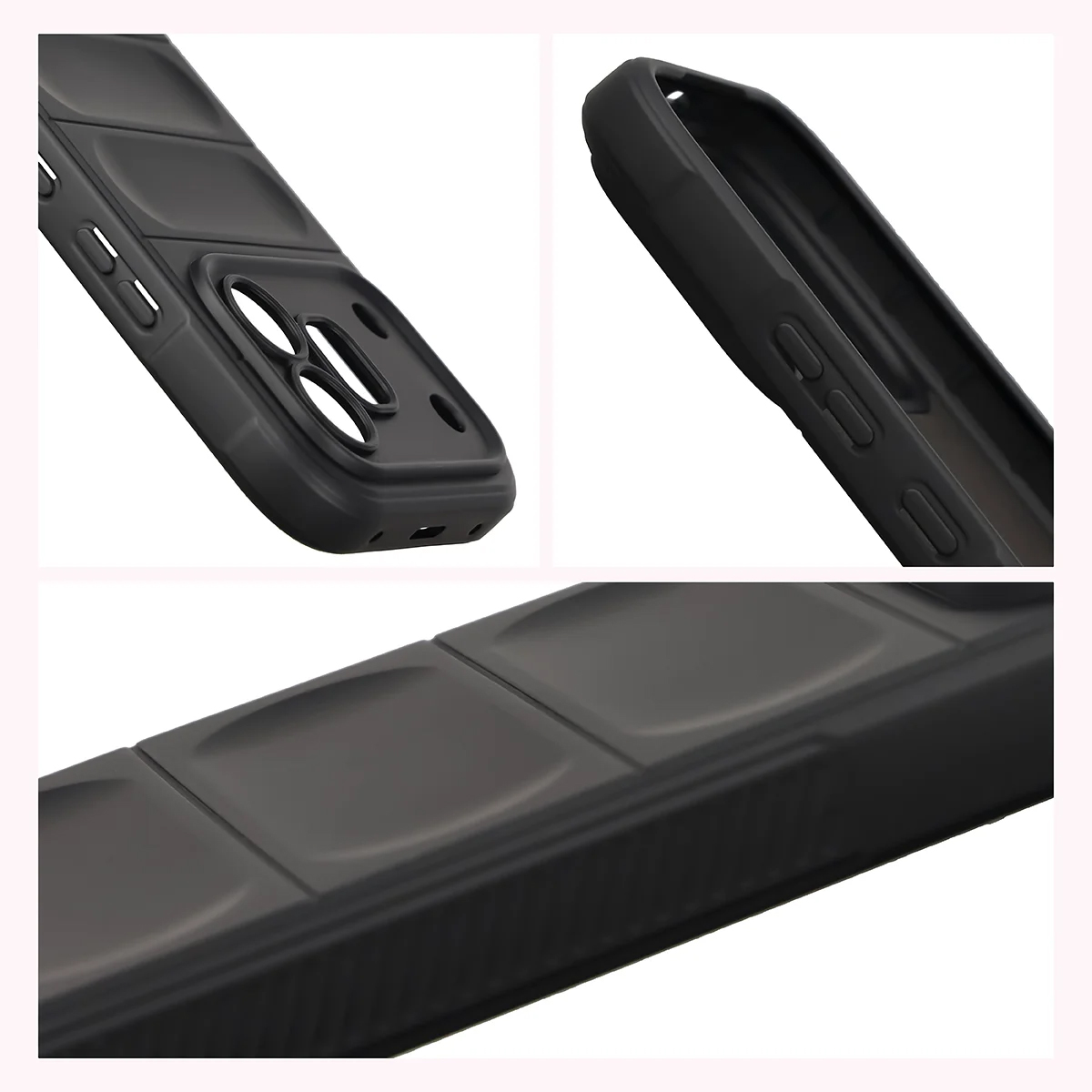 Podwyższone krawędzie i antypoślizgowa powierzchnia w etui Bizon Case Tur do Honor 600 5G / 600 Pro 5G