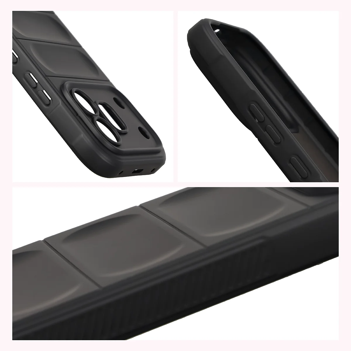Podwyższone krawędzie i antypoślizgowa powierzchnia w etui Bizon Case Tur do Honor 600 5G / 600 Pro 5G