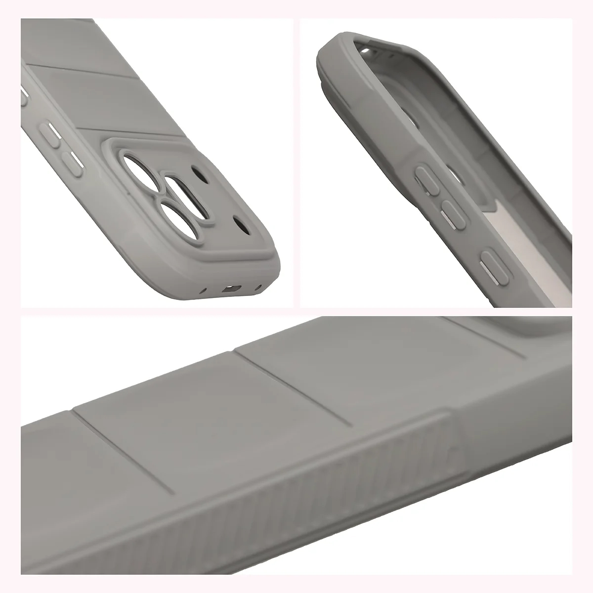 Podwyższone krawędzie i antypoślizgowa powierzchnia w etui Bizon Case Tur do Honor 600 5G / 600 Pro 5G