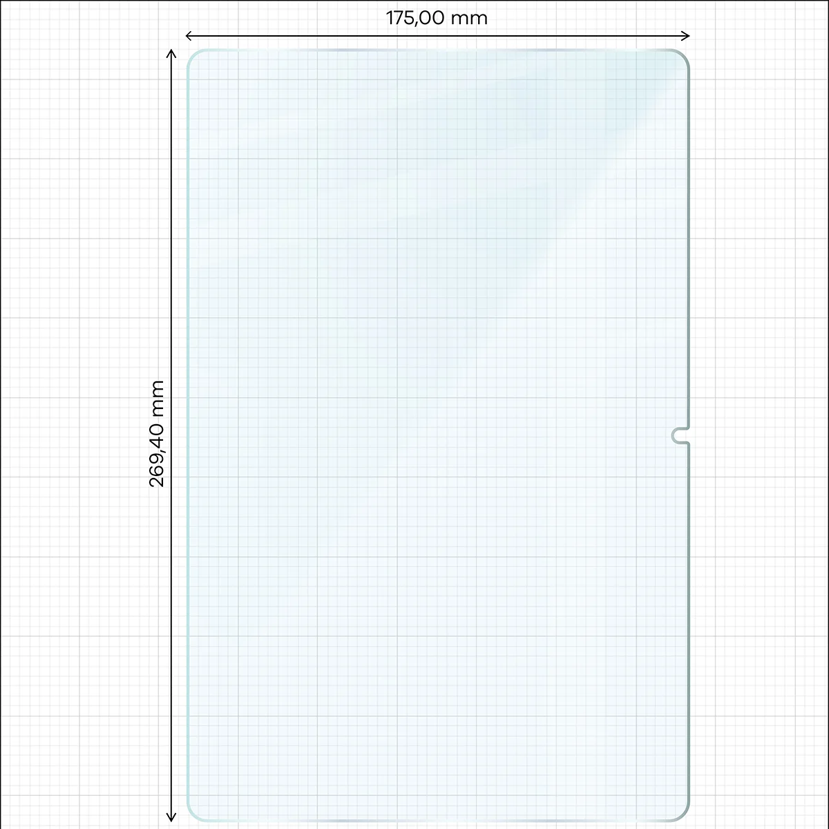 Miarka z wymiarami szkła Bizon Tab Glass Clear Duo do Honor MagicPad 4