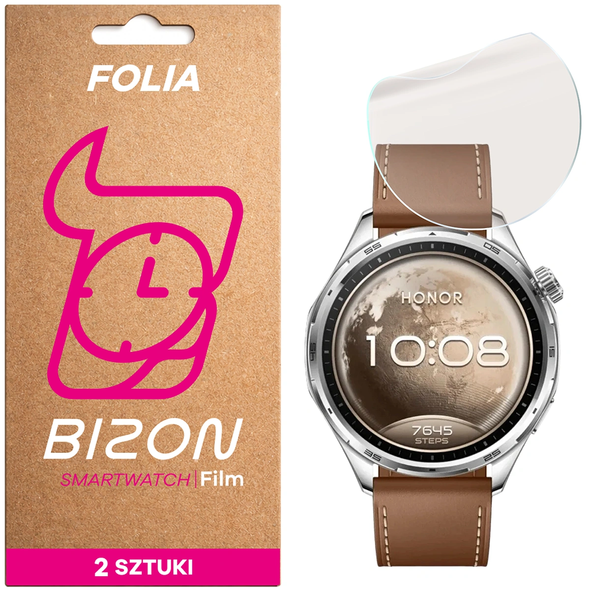 Folia matowa na ekran Bizon Watch Film Matte Duo do Honor Watch 6, 2 sztuki