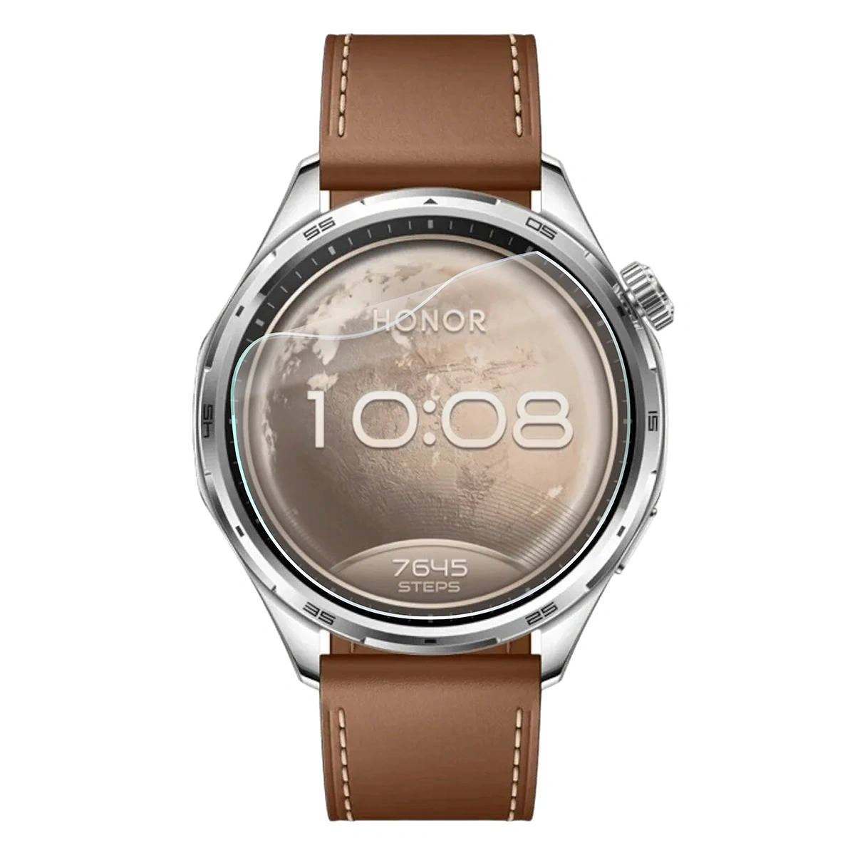 Smartwatch z nałożoną folią ochronną Bizon Watch Film Matte Duo do Honor Watch 6