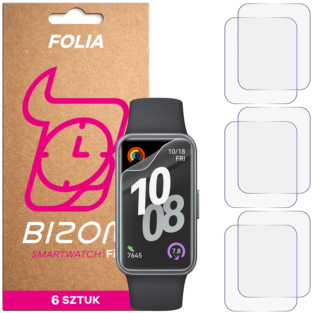 Folia hydrożelowa Bizon Watch Film HydroFlex dla Huawei Band 10
