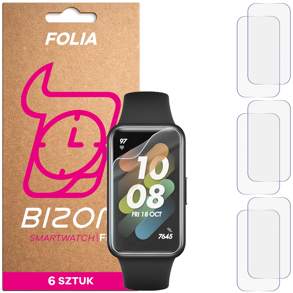 Folia hydrożelowa Bizon Watch Film HydroFlex dla Huawei Band 7