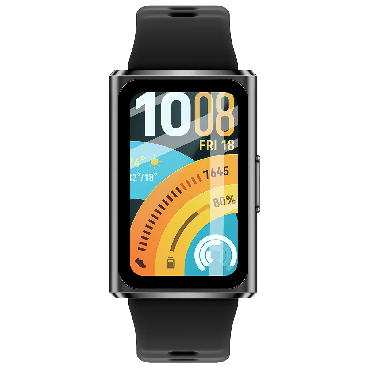 Szkło hybrydowe z czarną ramką idealnie dopasowane do Huawei Band 11 Pro