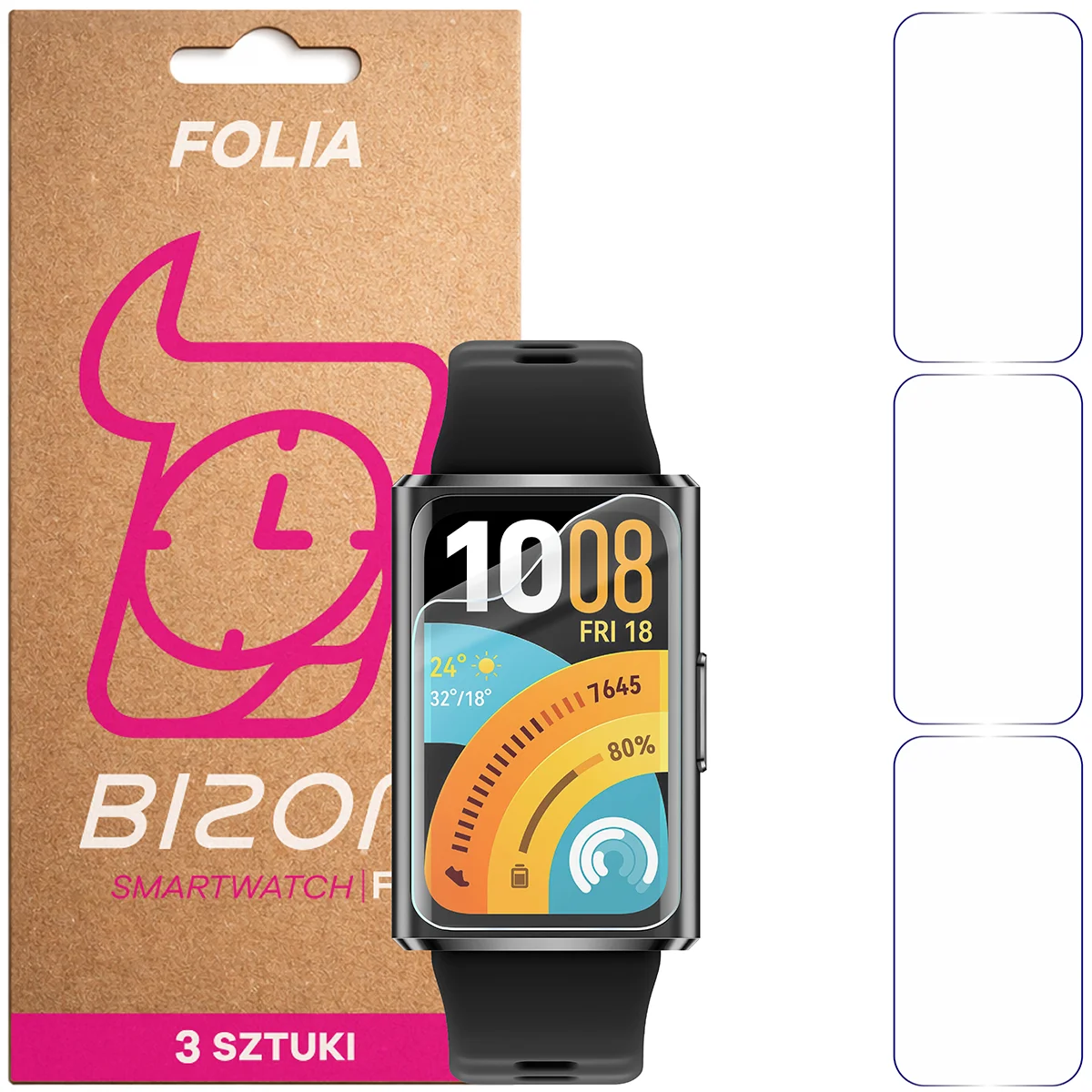 Folia hydrożelowa Bizon Watch Film HydroFlex dla Huawei Band 11 Pro