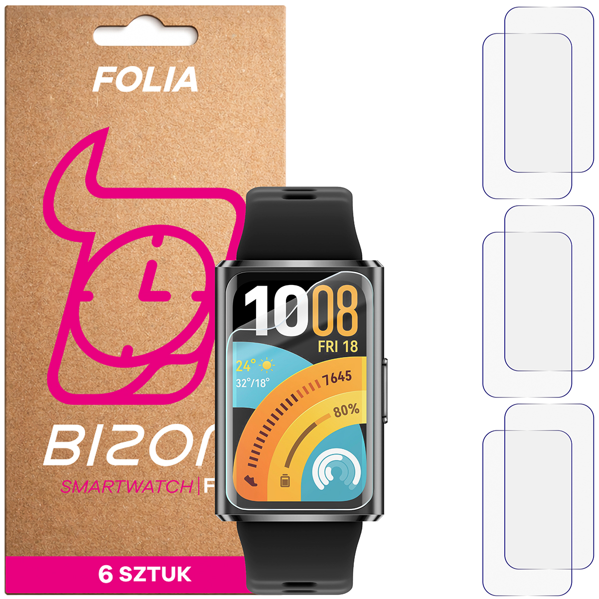 Folia hydrożelowa Bizon Watch Film HydroFlex dla Huawei Band 11 Pro