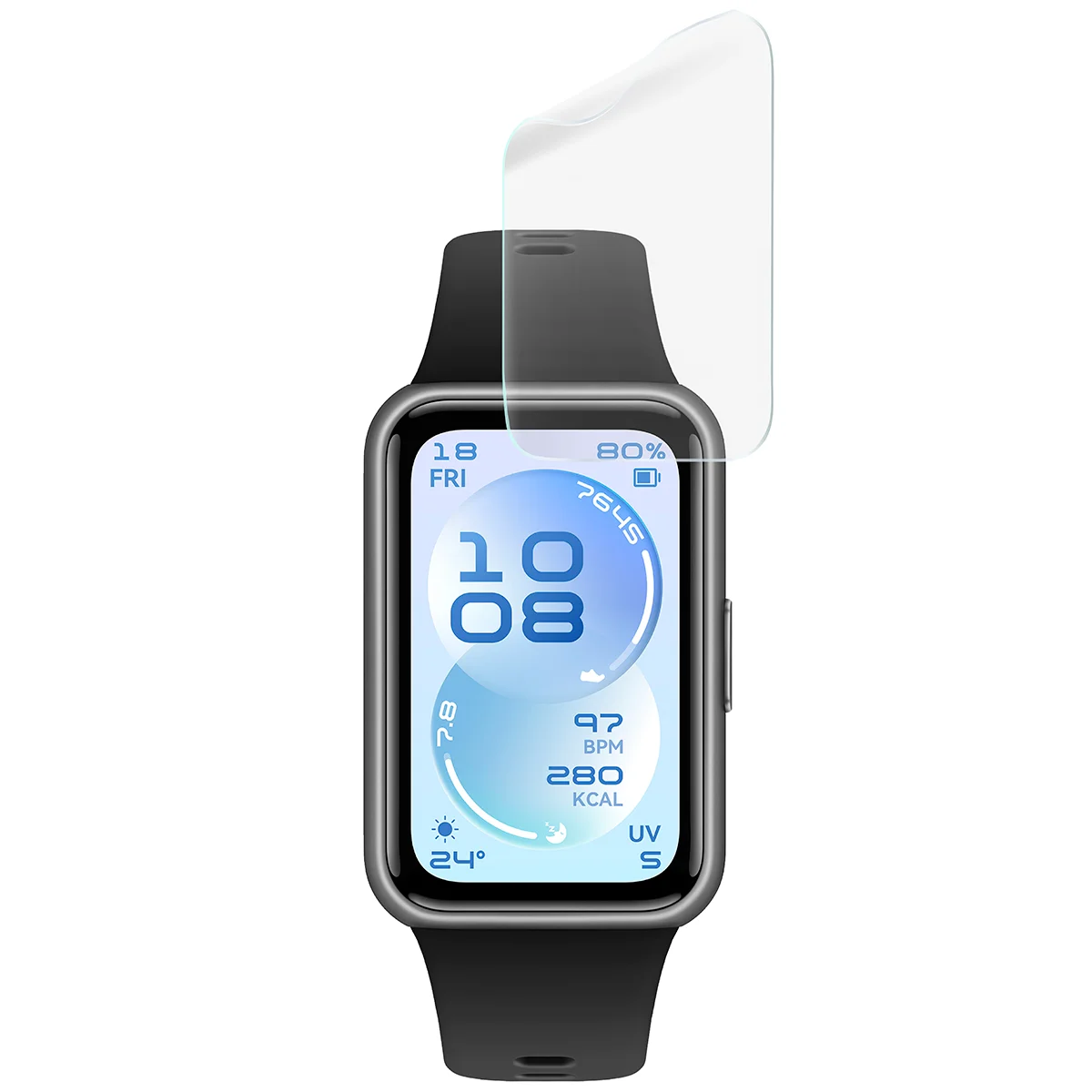 Zestaw folii hydrożelowych Bizon Watch Film Hydrogel Duo dla Huawei Band 11 / 11 Pro