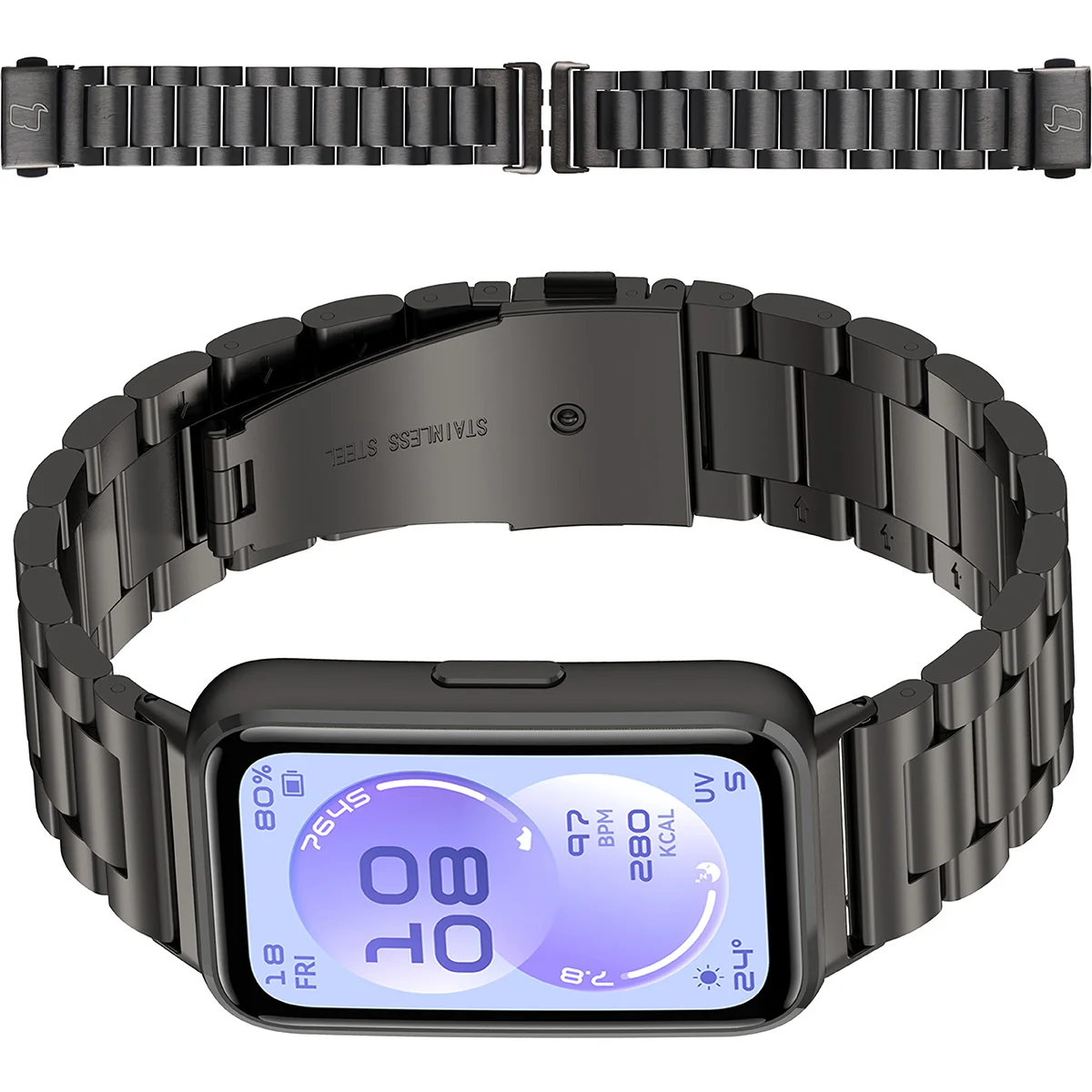Pasek do zegarka Bizon Strap Watch Aura do Huawei Band 11 / 11 Pro