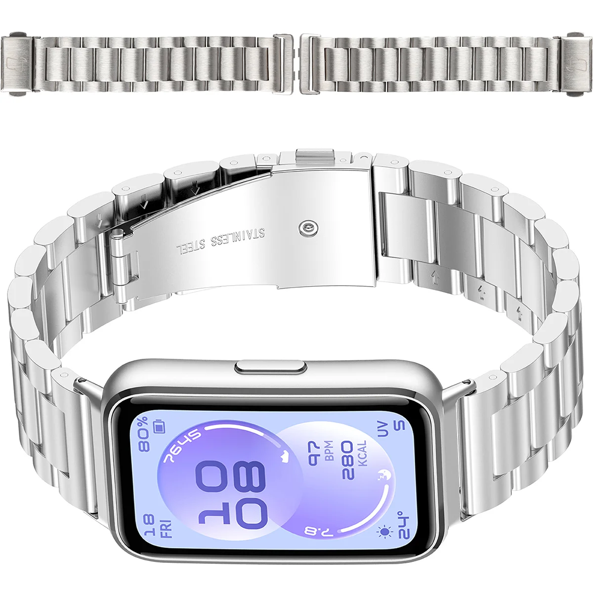 Pasek do zegarka Bizon Strap Watch Aura do Huawei Band 11 / 11 Pro