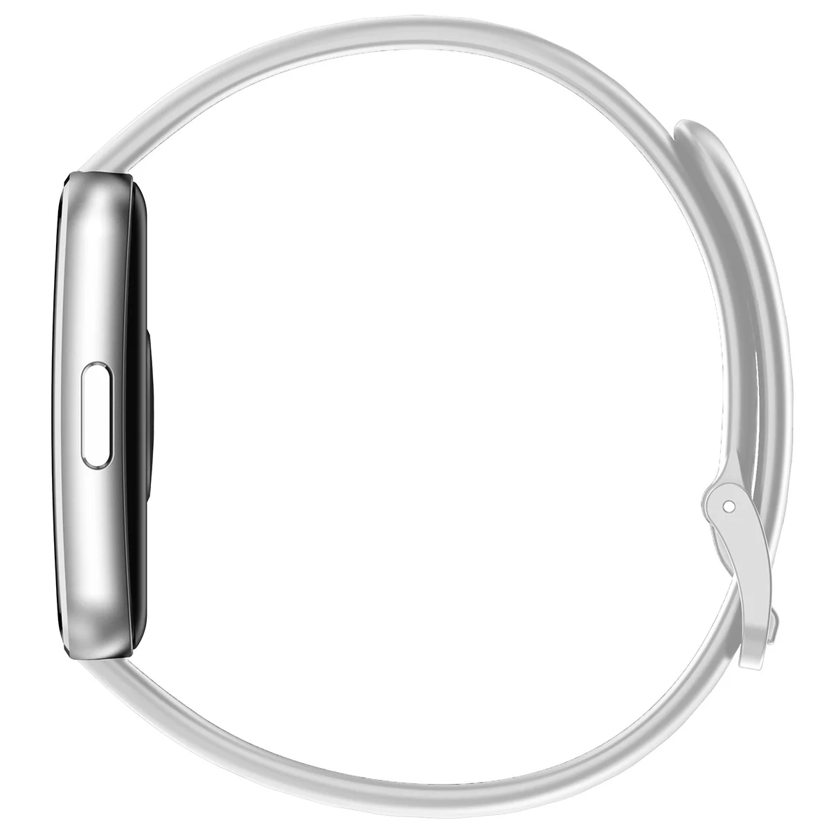 Silikonowy pasek Bizon Strap Watch Silicone ustawiony od strony zapięcia 