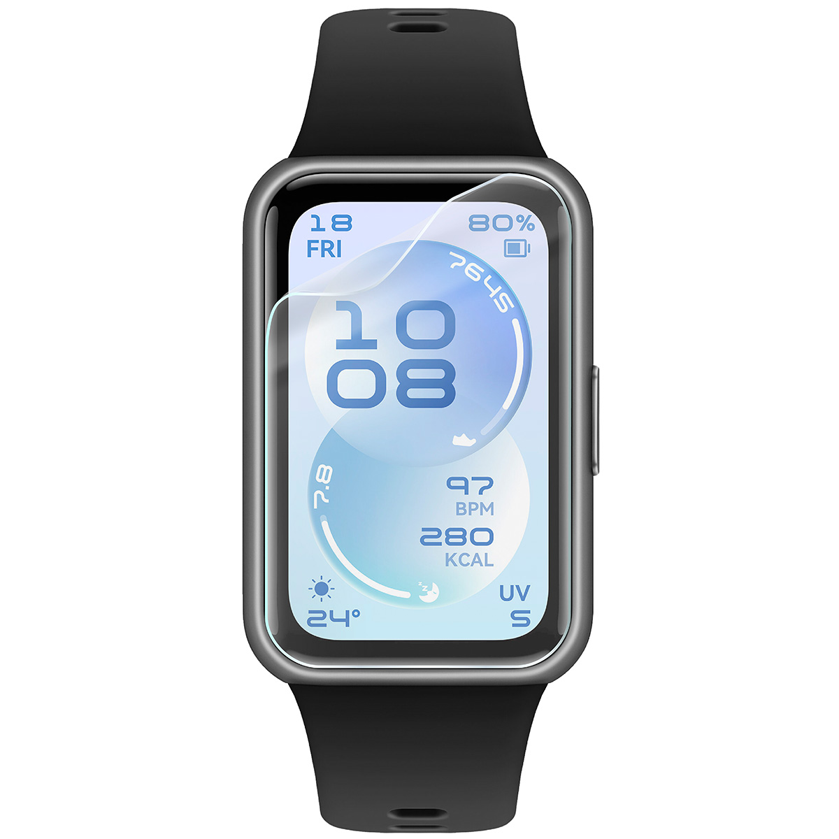 Folia hydrożelowa Bizon Watch Film HydroFlex do Huawei Band 11 na zegarku