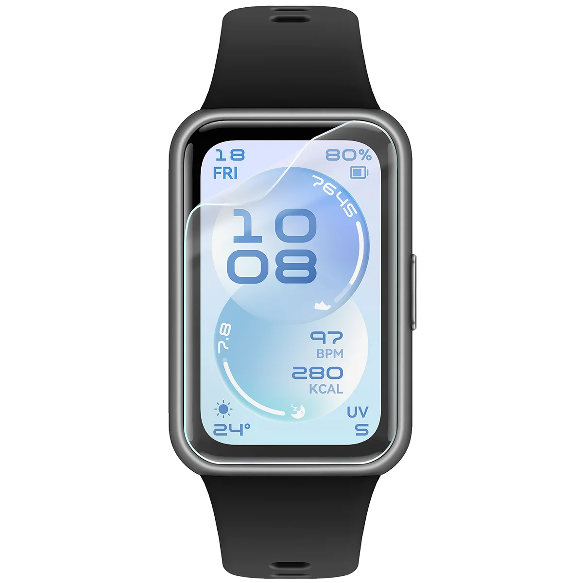Folia hydrożelowa Bizon Watch Film HydroFlex do Huawei Band 11 na zegarku