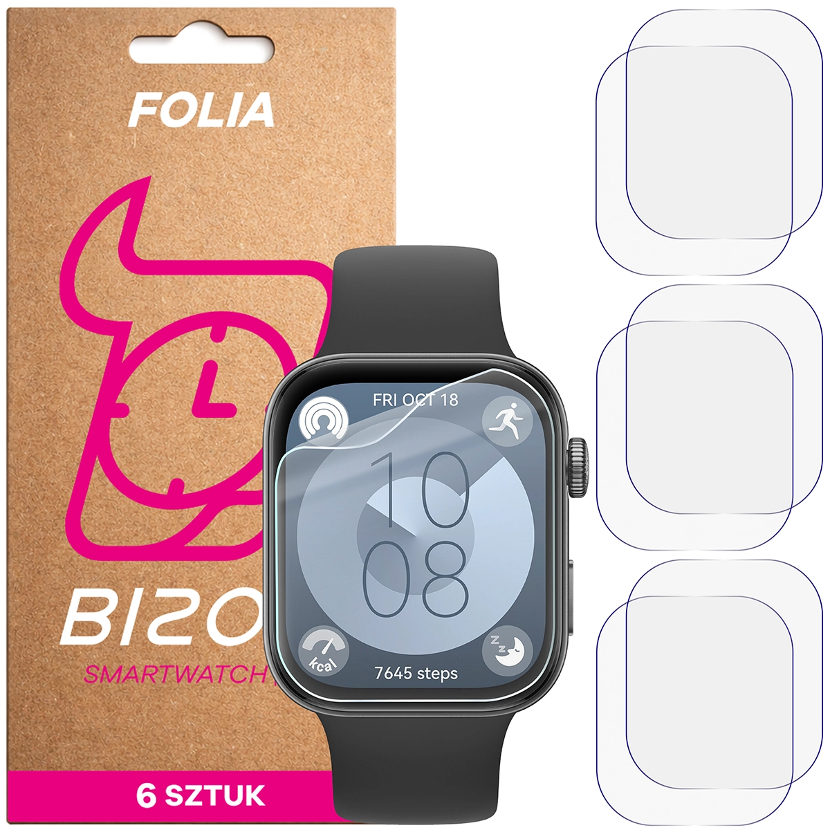 Folia hydrożelowa Bizon Watch Film HydroFlex dla Huawei Watch Fit 3