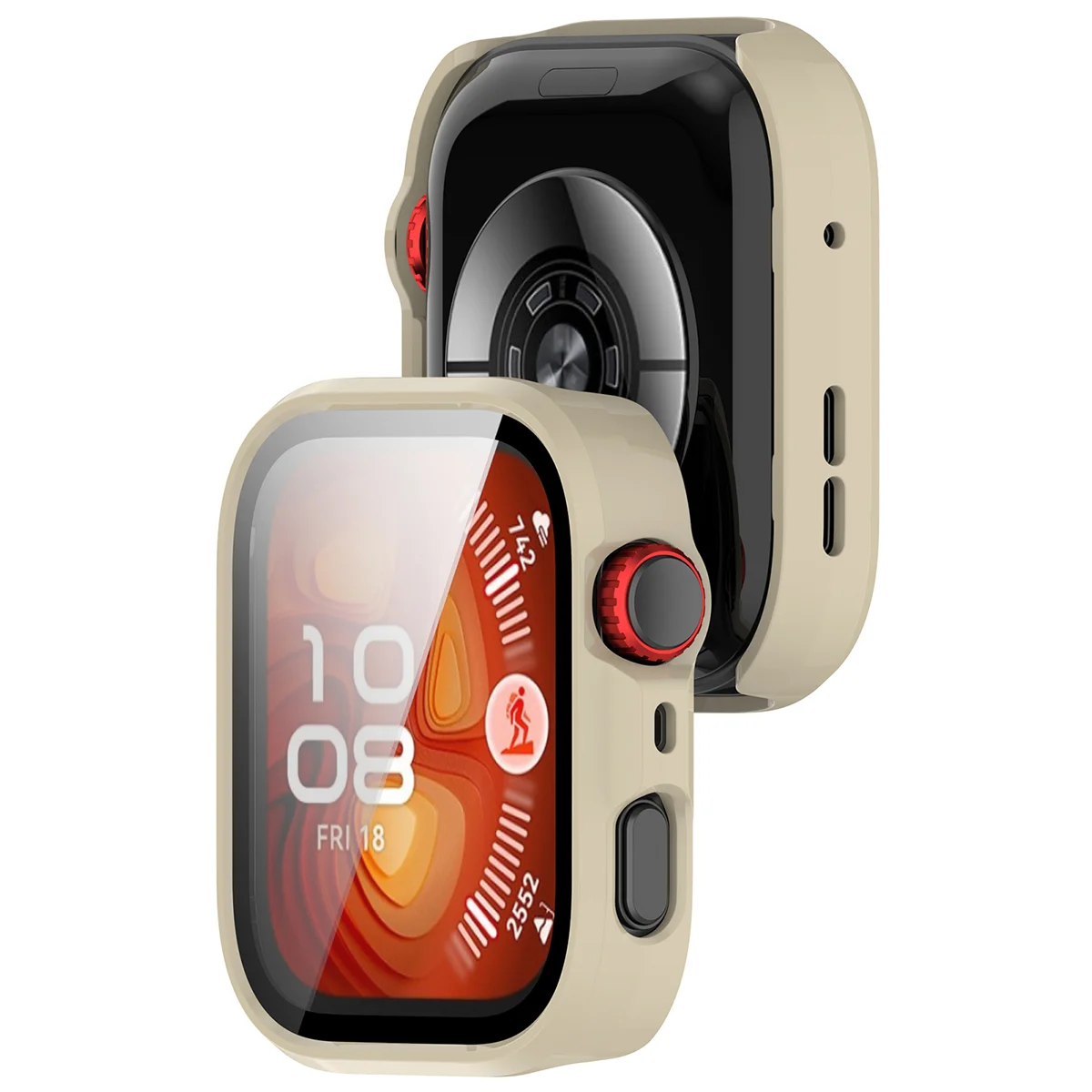 Etui z wbudowanym szkłem Bizon Case Watch Adamo do Huawei Watch Fit 5 Pro