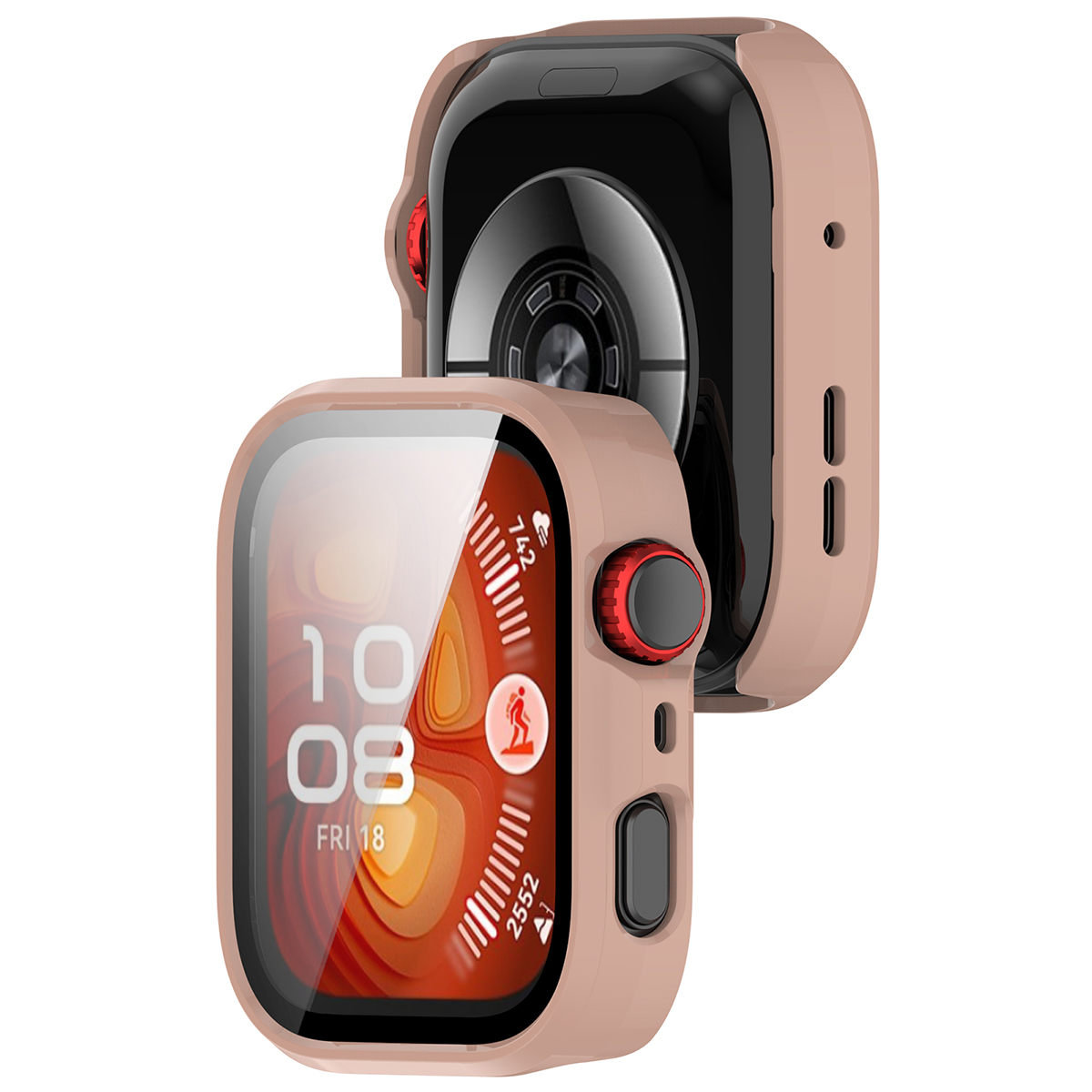 Etui z wbudowanym szkłem Bizon Case Watch Adamo do Huawei Watch Fit 5 Pro