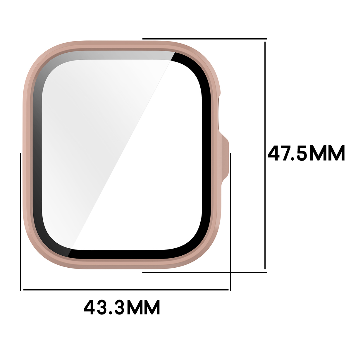 Wymiary etui Bizon Case Watch Adamo do Huawei Watch Fit 5 Pro