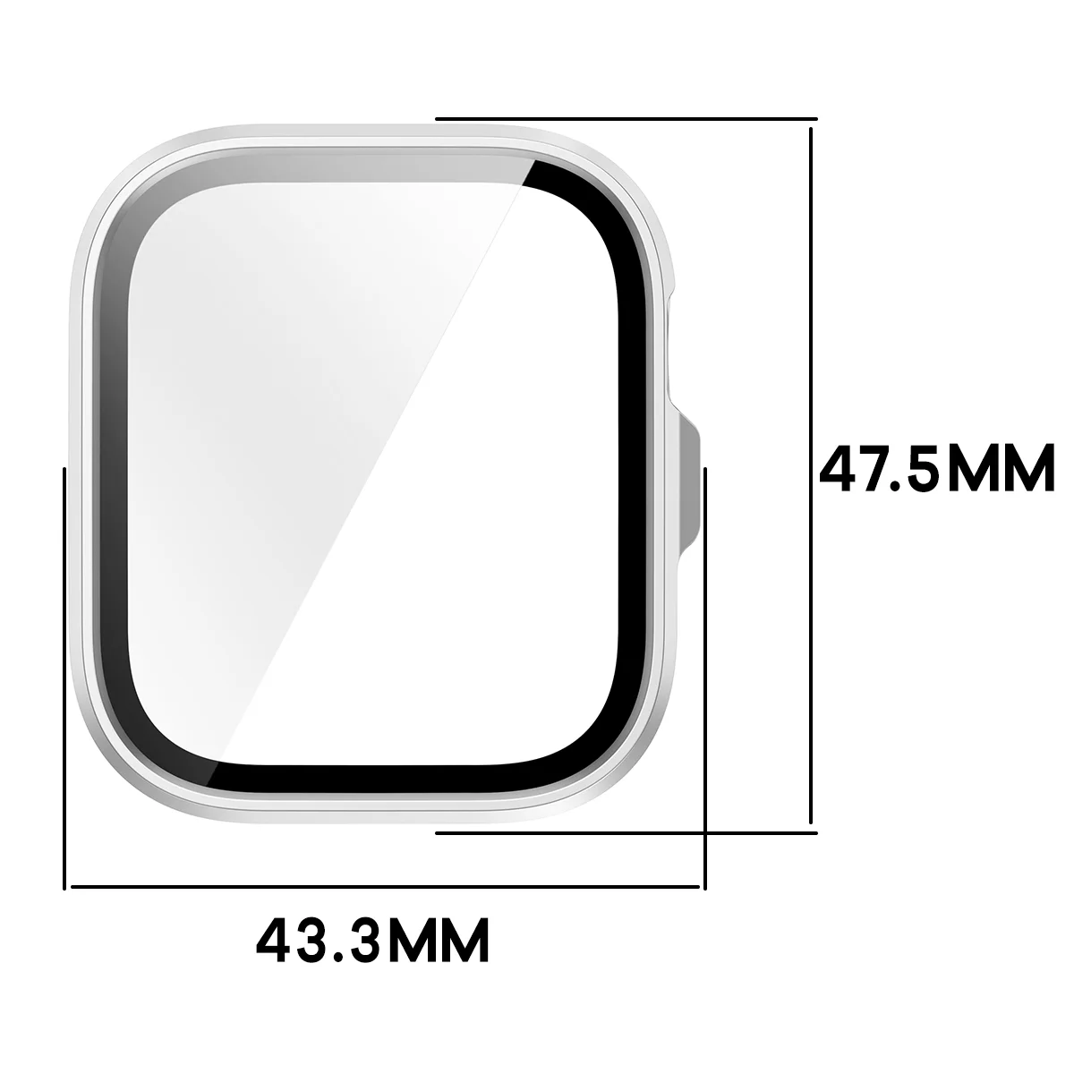 Wymiary etui Bizon Case Watch Adamo do Huawei Watch Fit 5 Pro