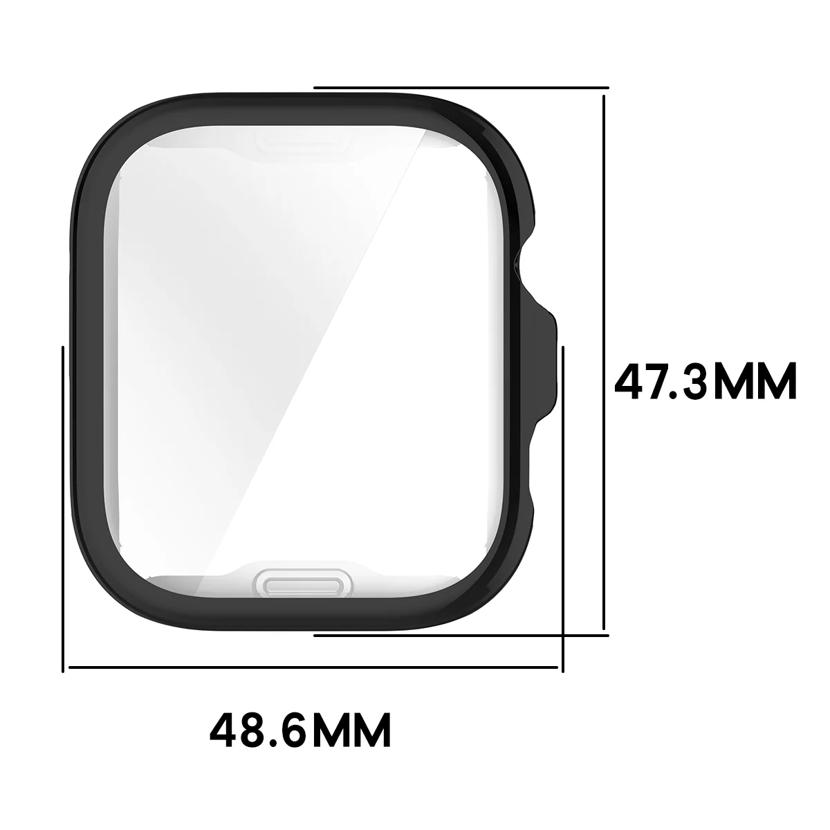 Wymiary obudowy Bizon Case Watch Felipe dla Huawei Watch Fit 5 Pro