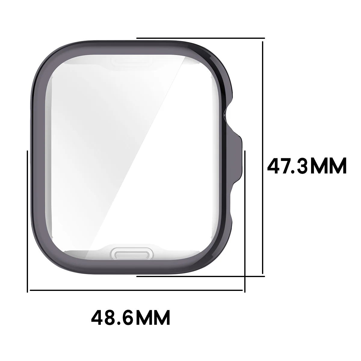Wymiary obudowy Bizon Case Watch Felipe dla Huawei Watch Fit 5 Pro