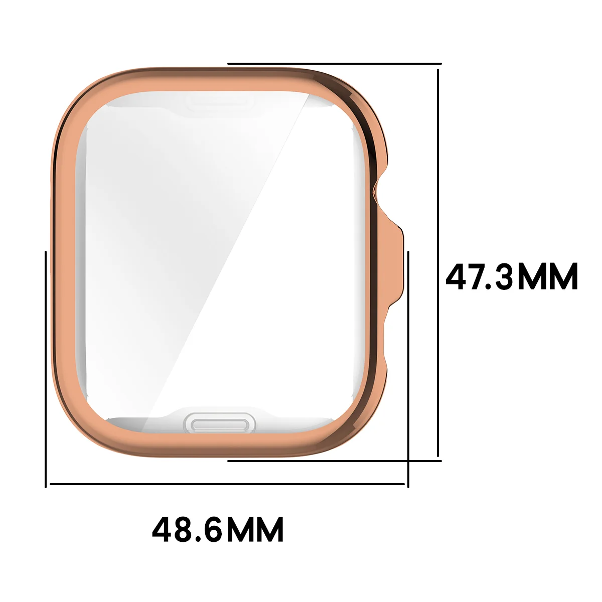 Wymiary obudowy Bizon Case Watch Felipe dla Huawei Watch Fit 5 Pro
