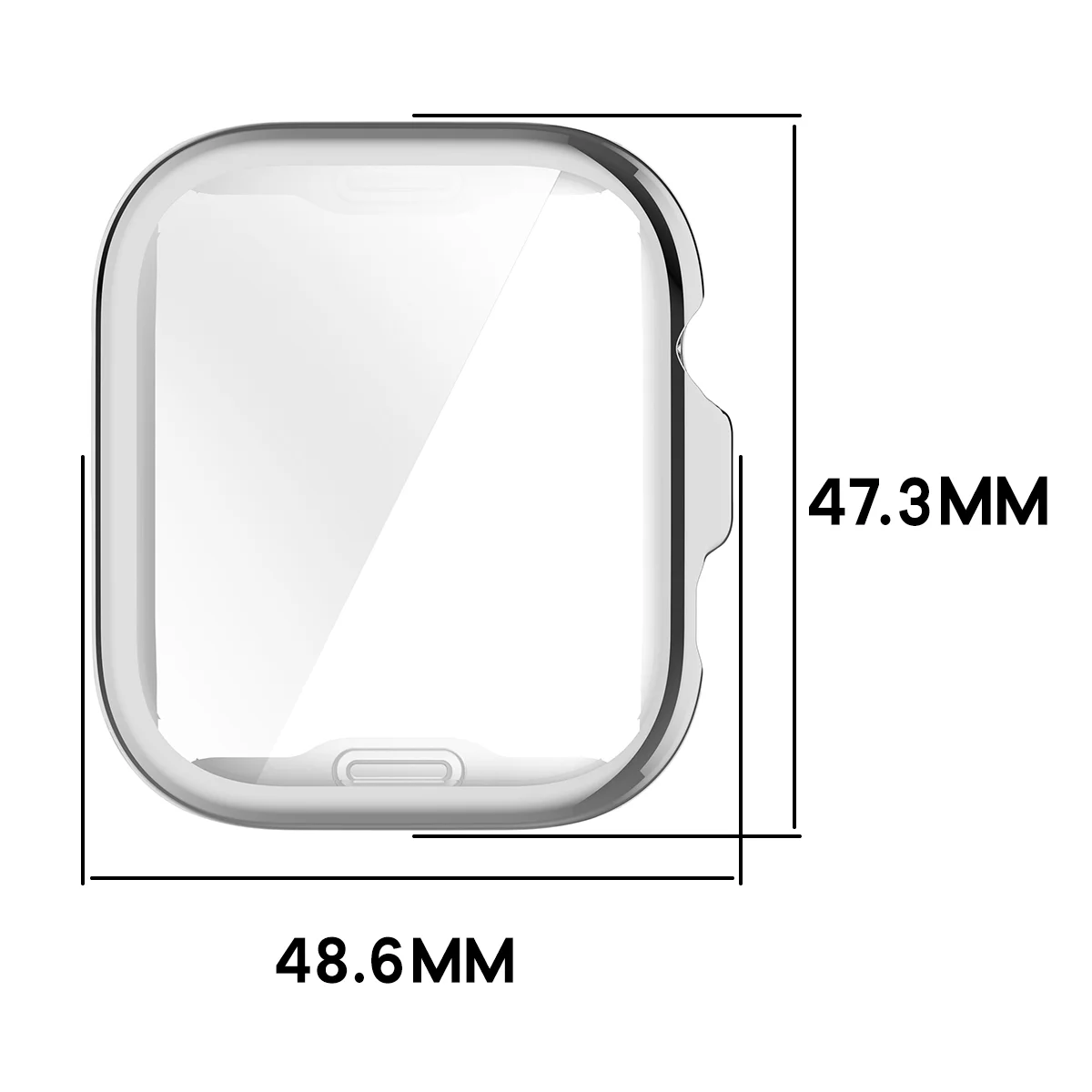Wymiary obudowy Bizon Case Watch Felipe dla Huawei Watch Fit 5 Pro