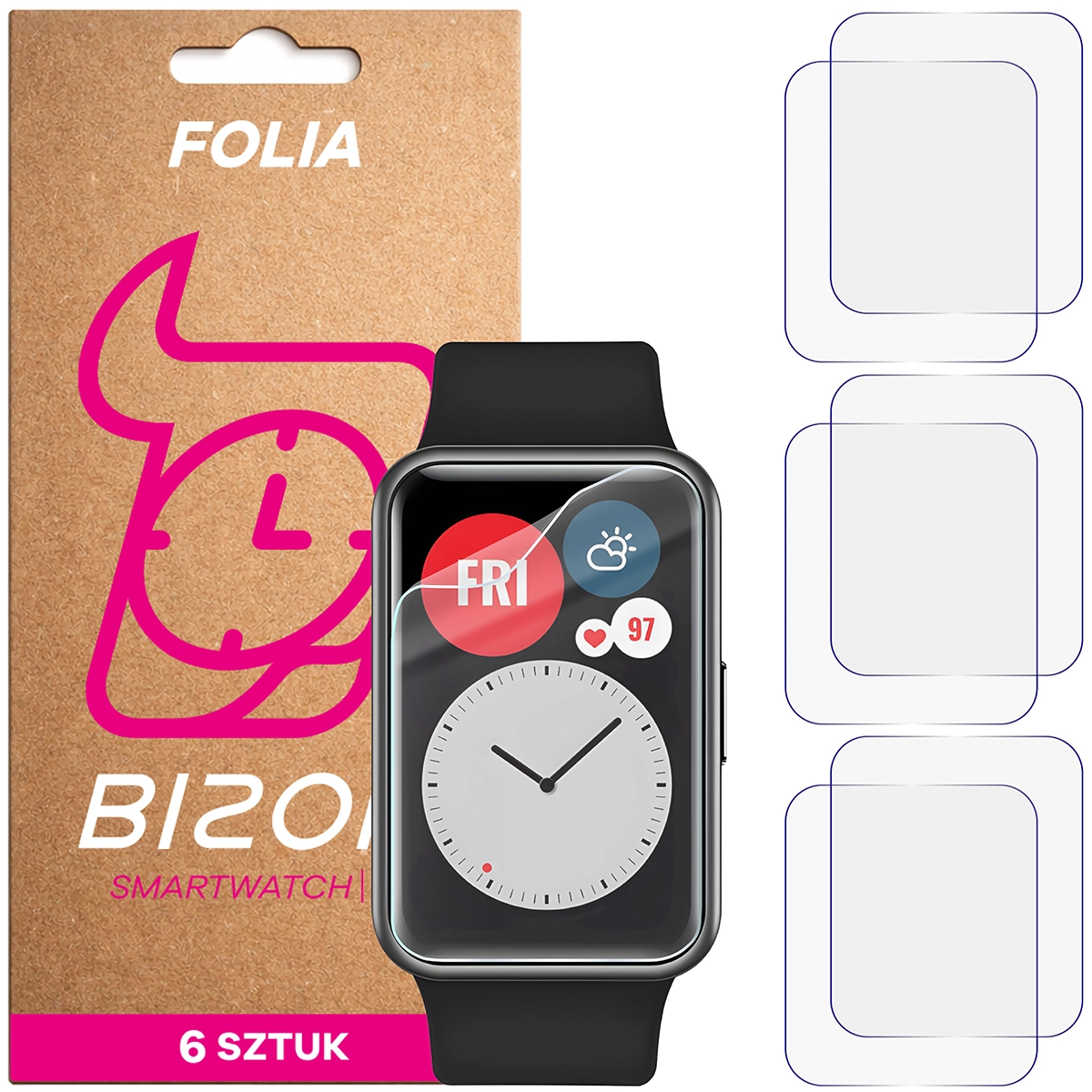 Folia hydrożelowa Bizon Watch Film HydroFlex dla Huawei Watch Fit
