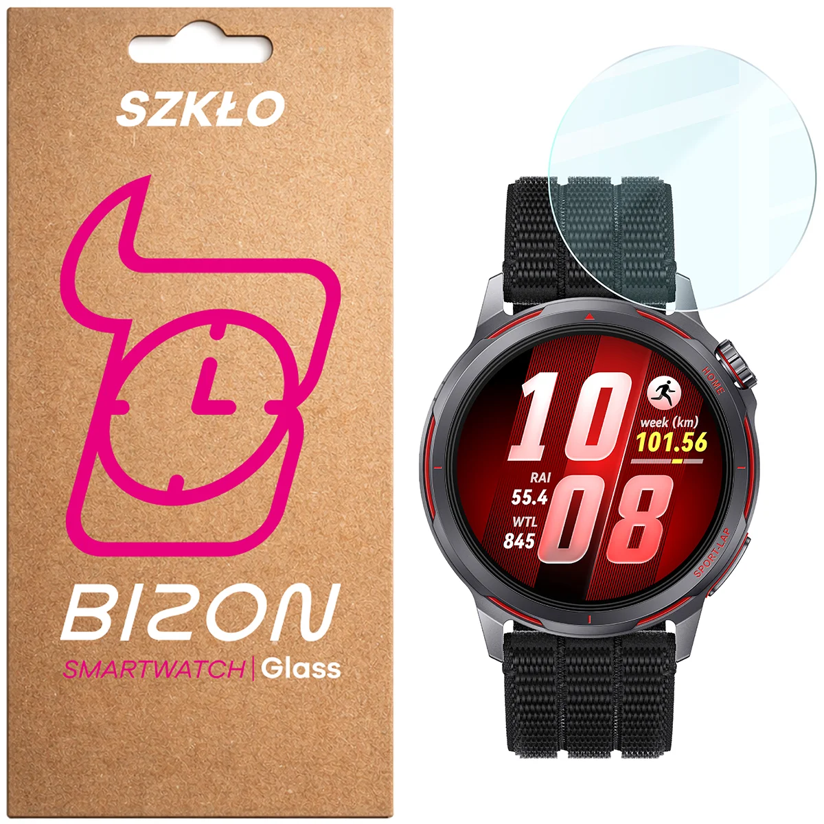 Szkło hartowane Bizon Glass Watch Clear do Huawei Watch GT Runner 2