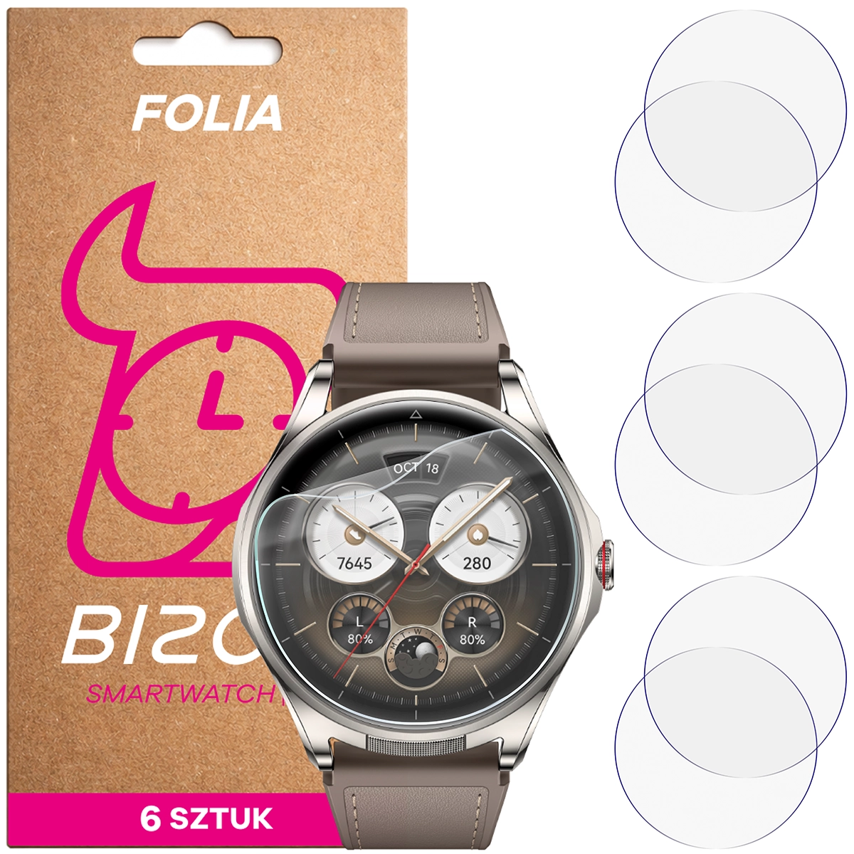 Folia hydrożelowa Bizon Watch Film HydroFlex dla Huawei Watch Buds 2