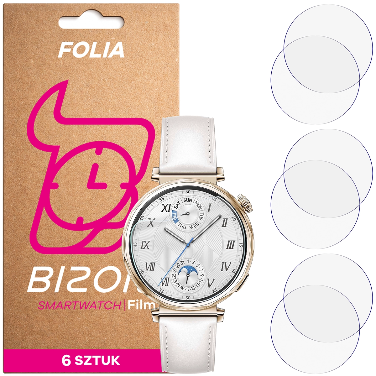 Folia hydrożelowa Bizon Watch Film HydroFlex dla Huawei Watch GT 5 41 mm
