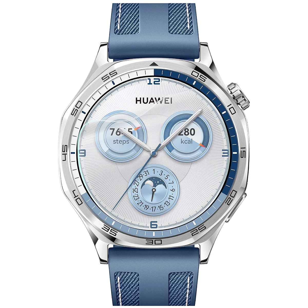 Folia hydrożelowa Bizon Watch Film HydroFlex do Huawei Watch GT 5 46 mm na zegarku
